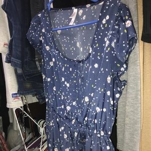 Blue dress with floral print